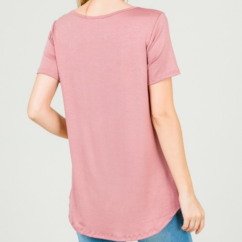 Last 2! Dusty Rose Blouse - Picture 2 of 2